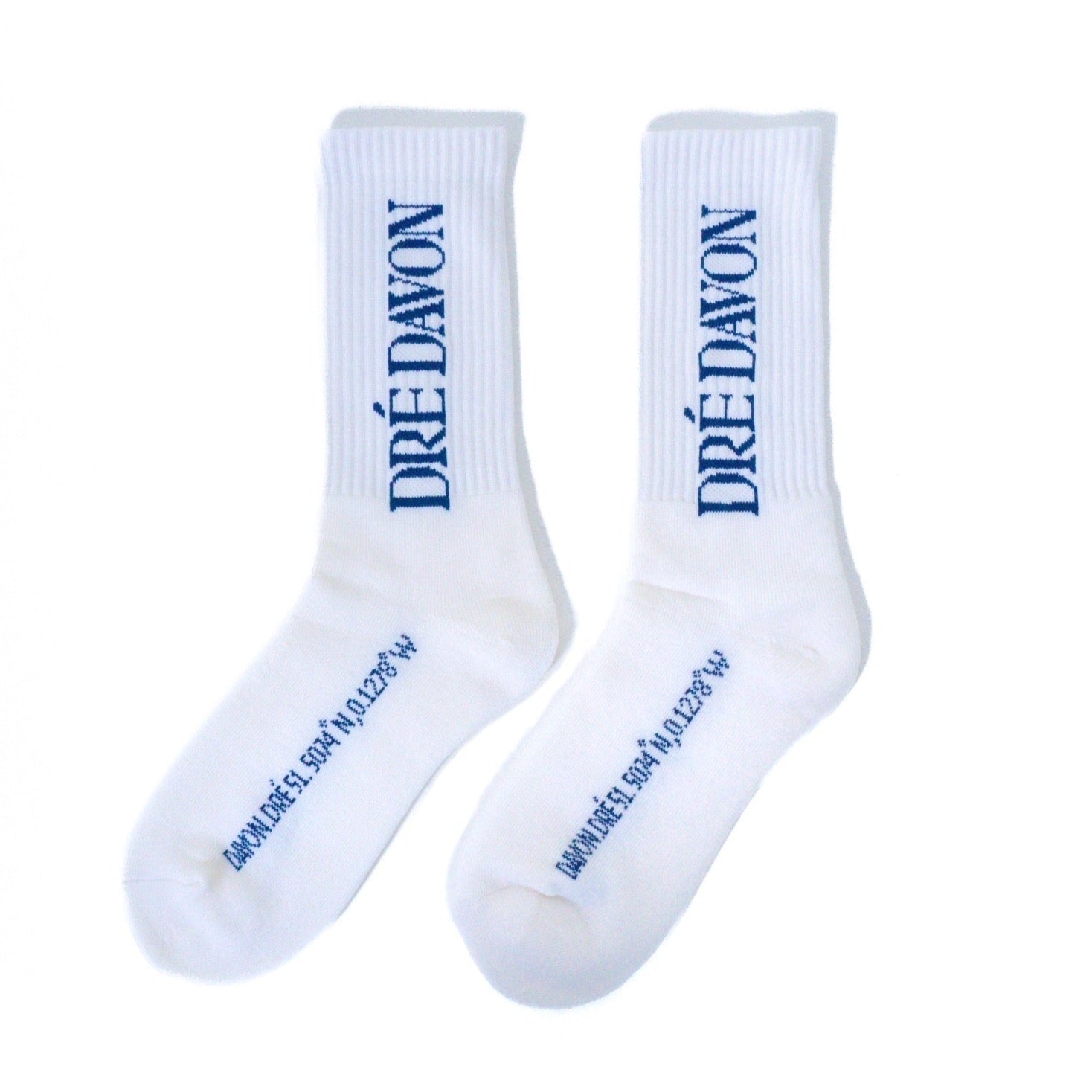 White Signature Logo Socks